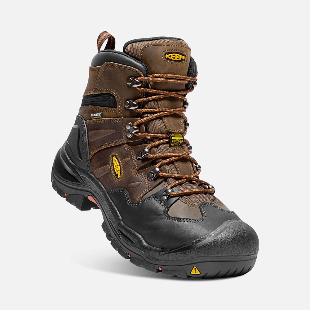 Botas de Trabajo Keen Mexico Marrom/Negros - Hombre Coburg 6\" Waterproof (Steel Toe) - ZP3791608